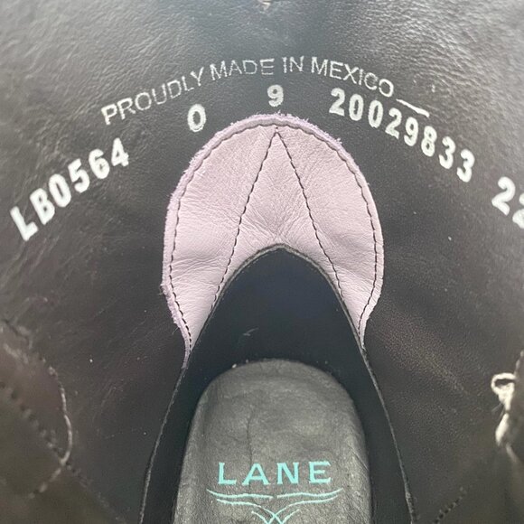 Lane EMMA JANE Womens Cowboy Bootie 9 Purple Western Cowgirl Short Ankle Boots - Picture 9 of 11